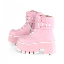 Ashes Pink Hobble Boots with Removable Ankle Cuffs