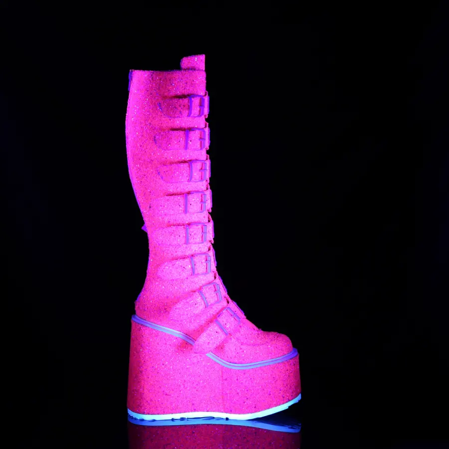 Swing Pink Glitter Women's Platform Boot Swing Pink Glitter Women's Platform Boot