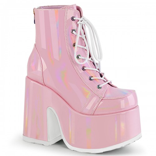 Pink platform ankle boots 2025