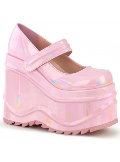 Wave Pink Hologram Platform Mary Jane