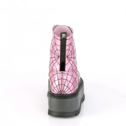 Spiderweb Pink Hologram Slacker Ankle Boots