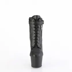 Adore Quilted Black Faux Leather Ankle Boots