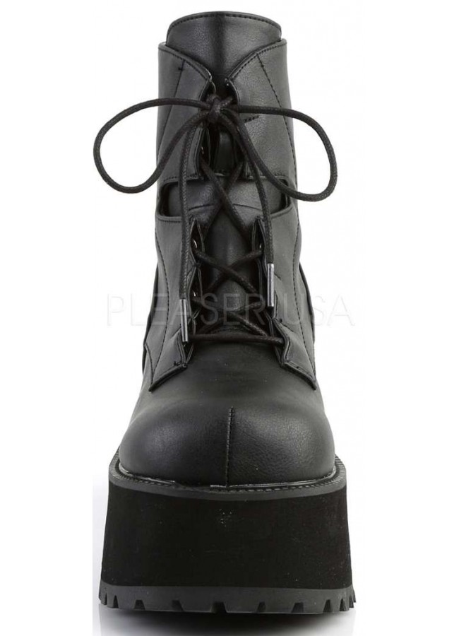 vegan platform combat boots