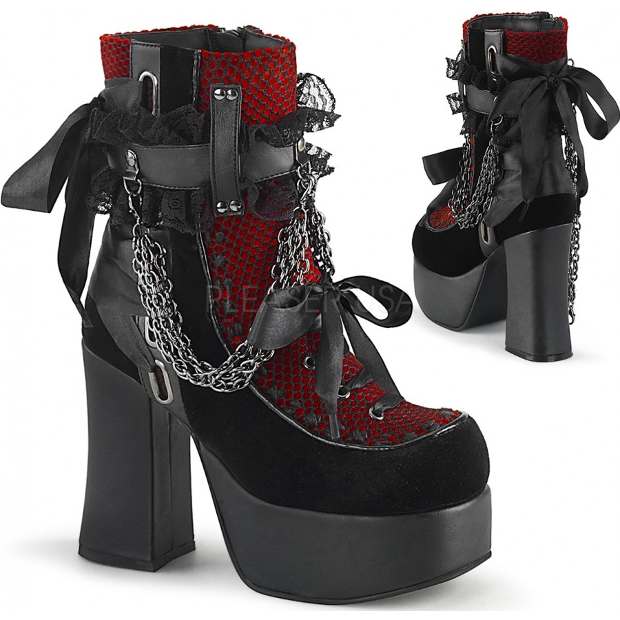 black heels red
