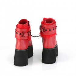 Ashes Red Hobble Boots with Removable Ankle Cuffs