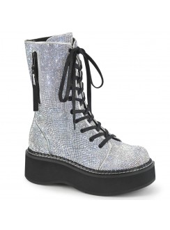 Emily Rhinestone Platform Mid-Calf Boots