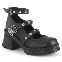 Bratty Spider Buckled Mary Jane Gothic Shoe