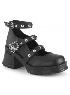 Bratty Spider Buckled Mary Jane Gothic Shoe