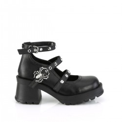 Bratty Spider Buckled Mary Jane Gothic Shoe