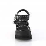 Shaker Black Wedge Platform Sandal