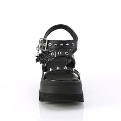 Shaker Black Wedge Platform Sandal