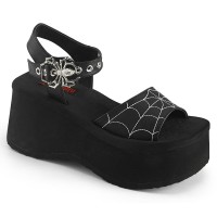 Spider Black Platform Gothic Sandal