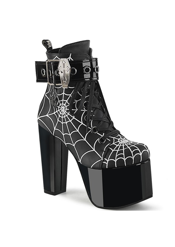 Spiderweb Torment Boots with Coffin Buckle