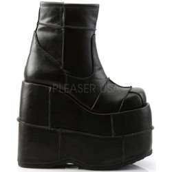 Stack Mens Platform Patched Ankle Boots