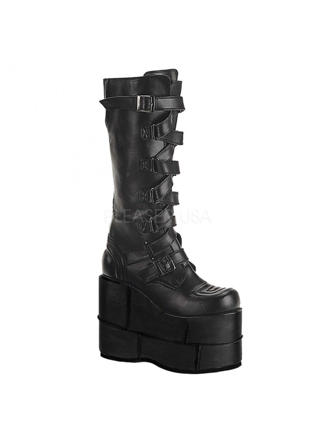 black platform boots mens