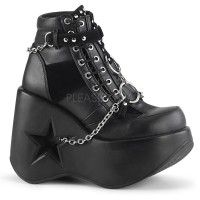 Dynamite Star Wedge Platform Ankle Boots