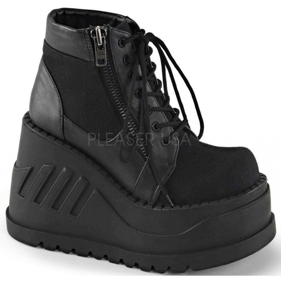 Women Fashion Sneaker Creeper Ankle Boots Platform Wedge High Heel