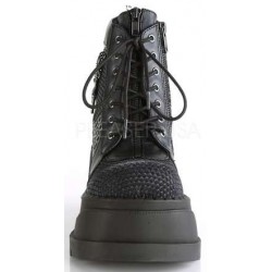 Stomp Black Charmed Wedge Bootsie