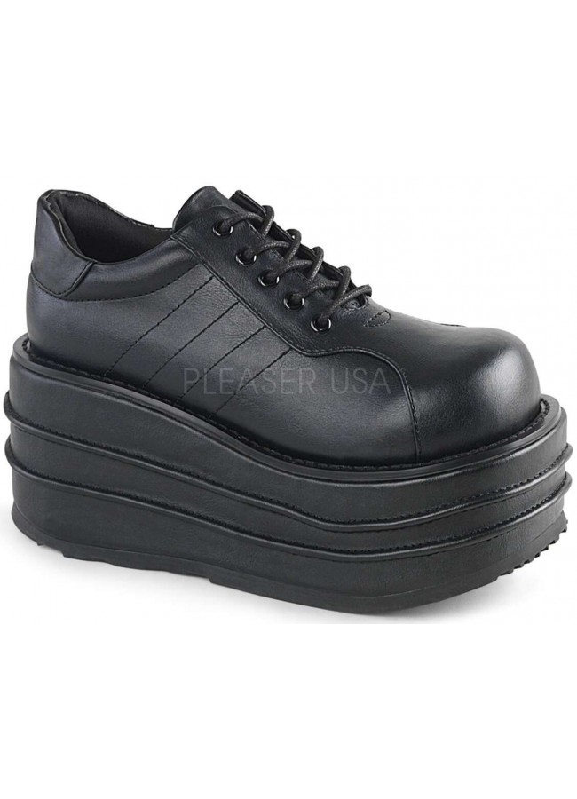 mens black platform trainers
