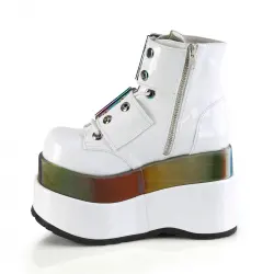 Bear White Rainbow Platform Ankle Boots