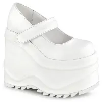 Wave White Platform Mary Jane