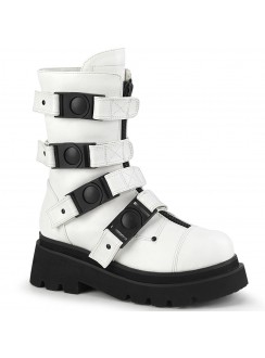 Renegade Womens White Combat Boots