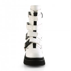 Renegade Womens White Combat Boots