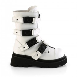 Renegade Womens White Combat Boots