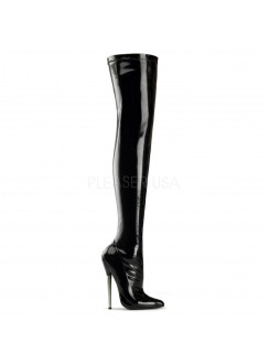 Dagger 3000 Thigh High Faux Leather Boots