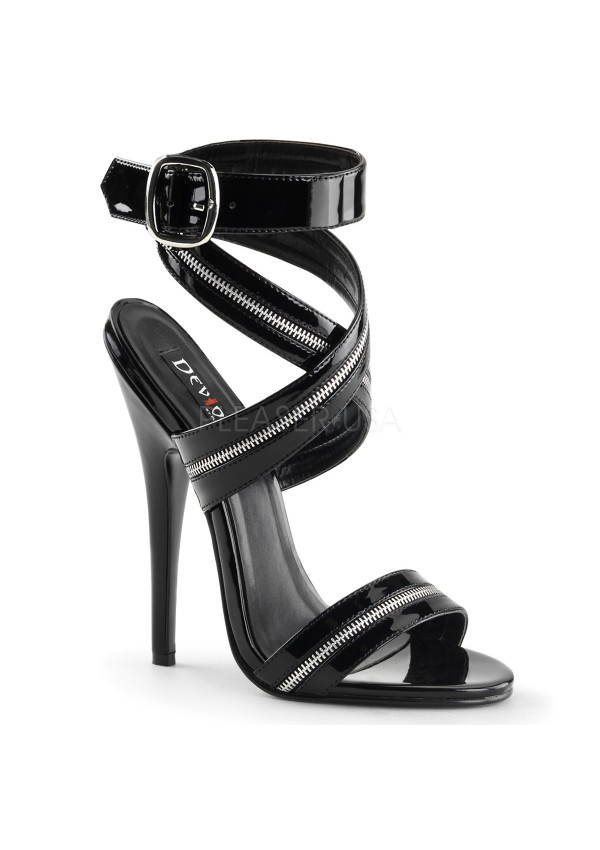 Zippered Domina High Heel Sandal