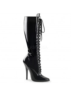 Domina Faux Leather Lace Up Boots