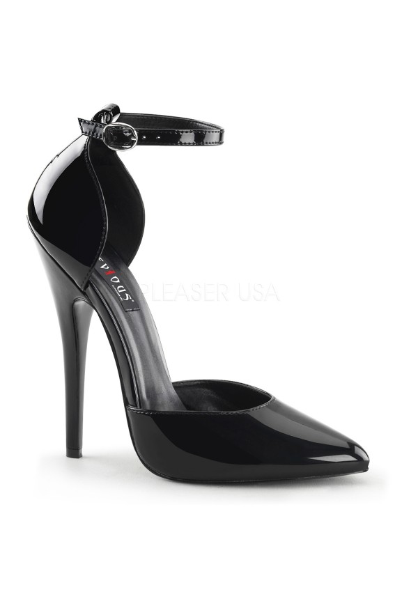 Black D-Orsay Domino High Heel Pump