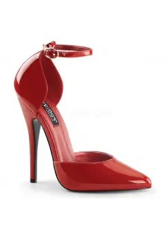 Red D-Orsay Domino High Heel Pump