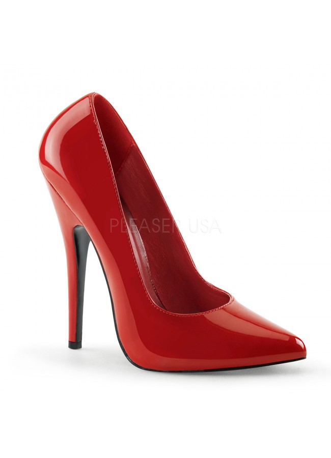 Classic Red 6 Inch High Heel Pump Domina 420 Devious Stiletto Shoe
