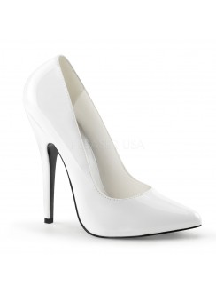 Classic White 6 Inch High Heel Pump