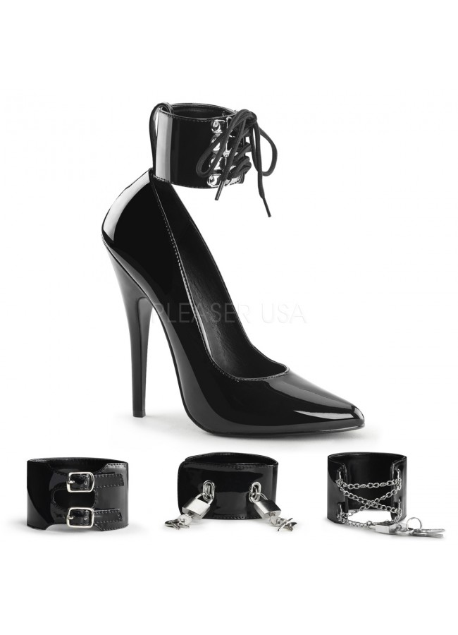 heels with locking ankle strap