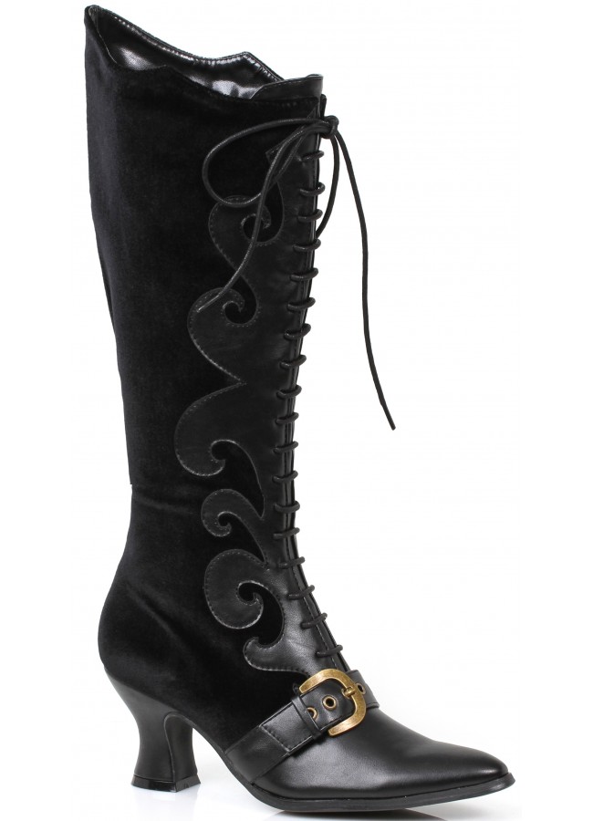 black booties 2.5 inch heel
