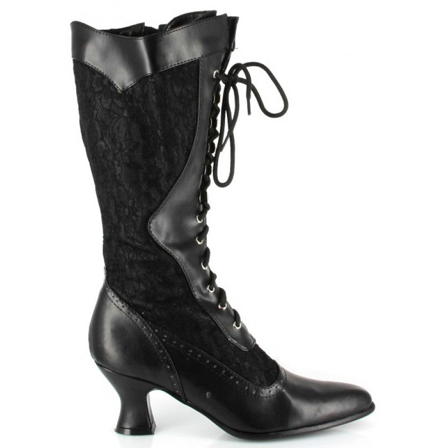 Rebecca Victorian Black Lace Boot Steampunk Boots