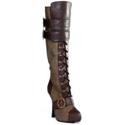 Quinley Steampunk Olive Green Boots