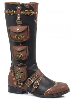 Silas Multi Pocket Steampunk Womens Boots