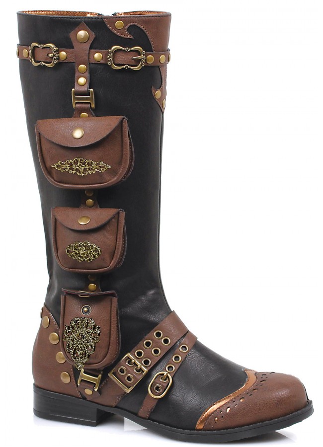 brown steampunk boots