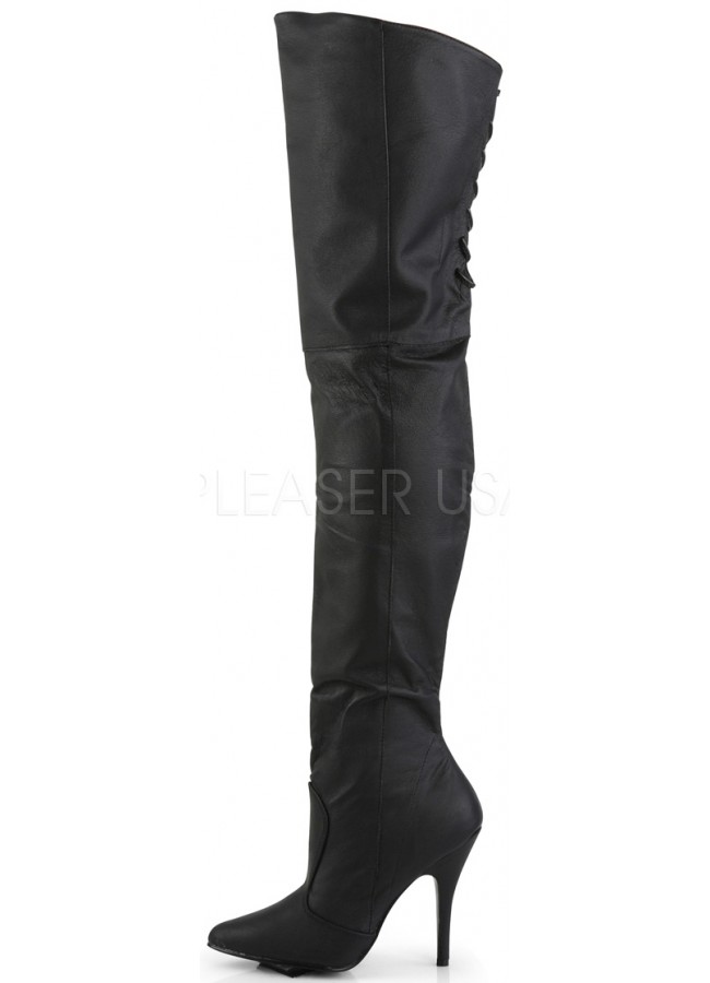thigh high leather boots size 10