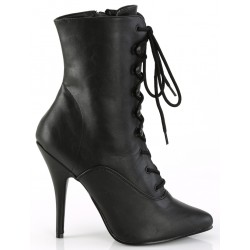 Seduce 1020 5 Inch Heel Black Ankle Boots