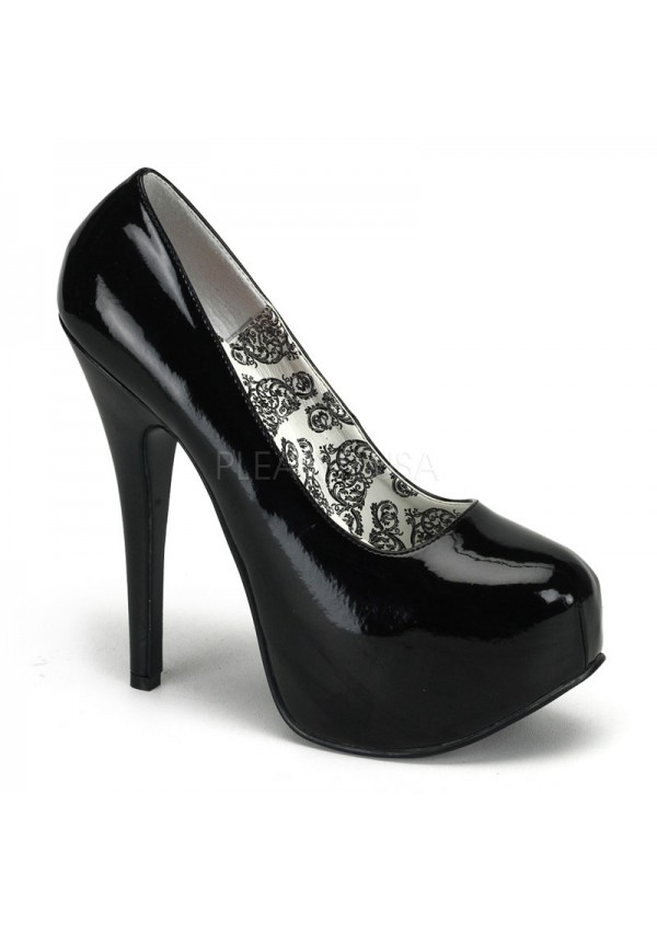 Teeze Black Patent Platform Pump