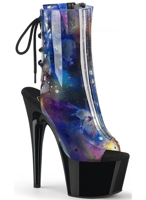 Cosmos Black Platform Ankle Boots