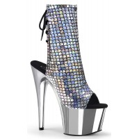Mermaid Silver Hologram Ankle Boots