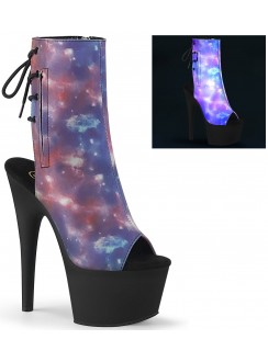 Galaxy Reflective Print Ankle Boots