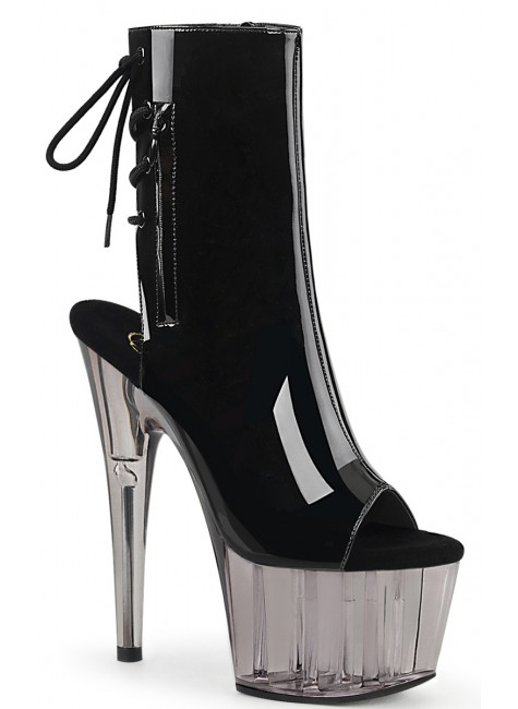 Smoke Platform Adore Black Patent Ankle Boots