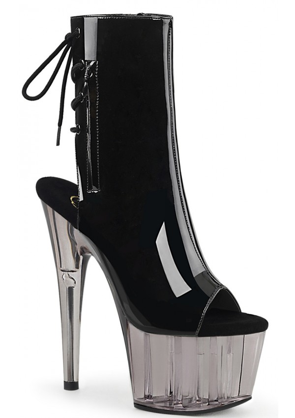 Smoke Platform Adore Black Patent Ankle Boots