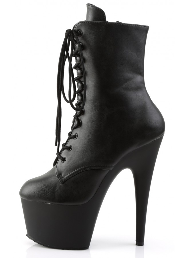 womens black leather platform shoes